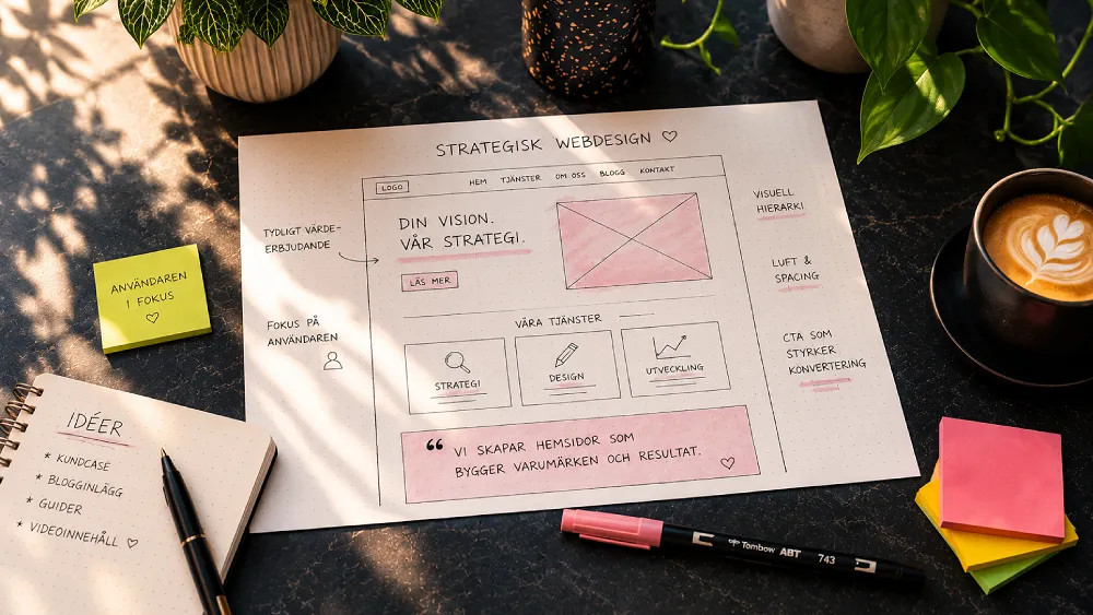 Strategisk webbdesign leder besökaren rätt
