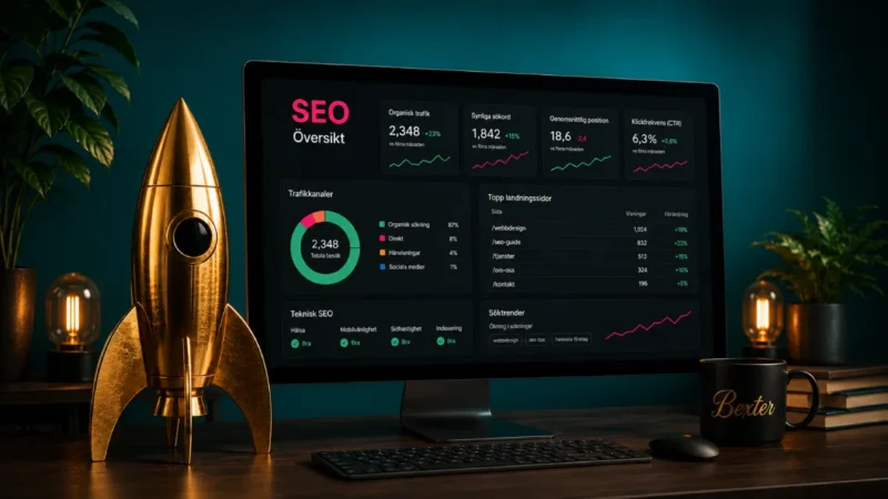 SEO-översikt som visar på ökade visningar